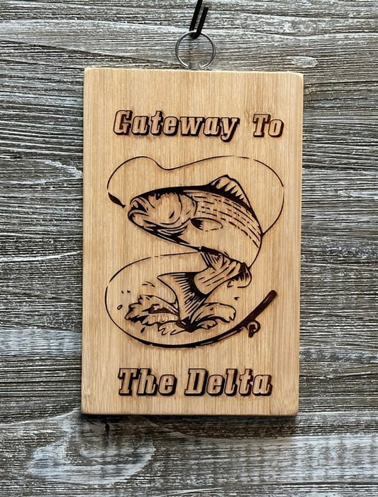 Gateway To The Delta 2-#077 Laser engraved wood art 10x6.5, free shipping