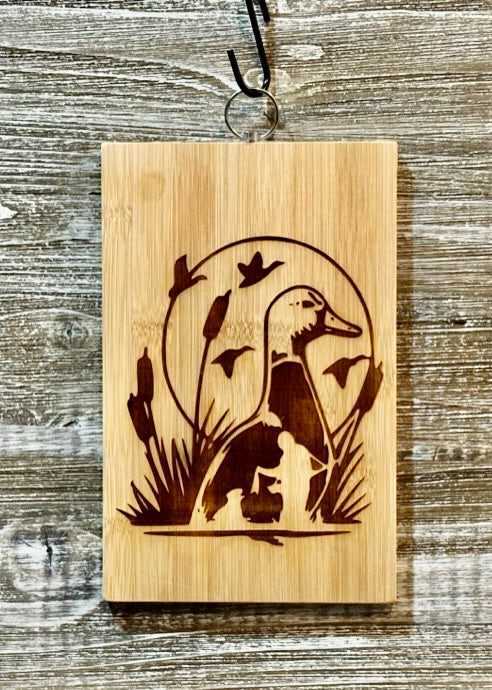 Duck-#079 Laser engraved wood art 10x6.5, free shipping