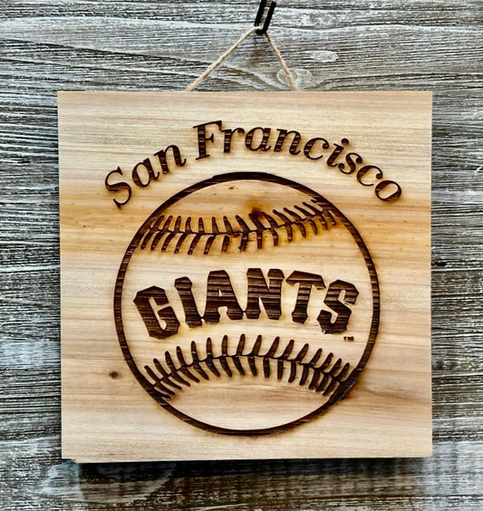 San Francisco Giants-#133 Laser engraved wood art 10x10, free shipping