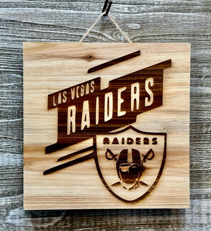 Las Vegas Raiders-#137 Laser engraved wood art 10x10, free shipping