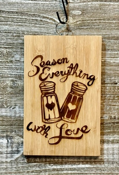 Season Everything-#159 Laser engraved wood art 10x6.5, free shipping