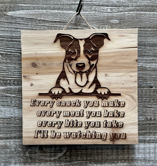 Jack Russell Dog-#023 Laser engraved wood art 10x10, free shipping