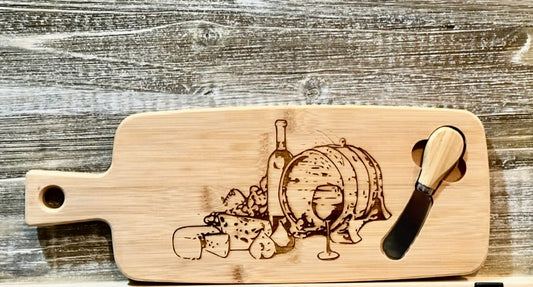 Cheese Board-#153 Laser engraved wood art 6x13, free shipping