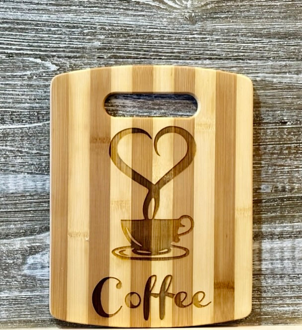 Coffee-#155 Laser engraved wood art 8.5X11, free shipping